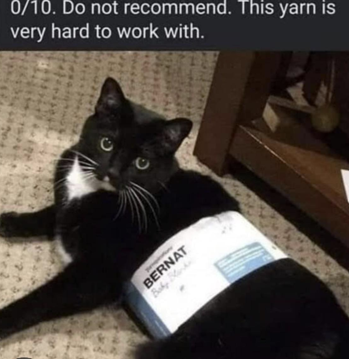 0/10. Do not recommend. This yarn is very hard to work with. BERNAT Baby Blanks