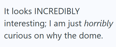 It looks INCREDIBLY interesting; I am just horribly curious on why the dome.