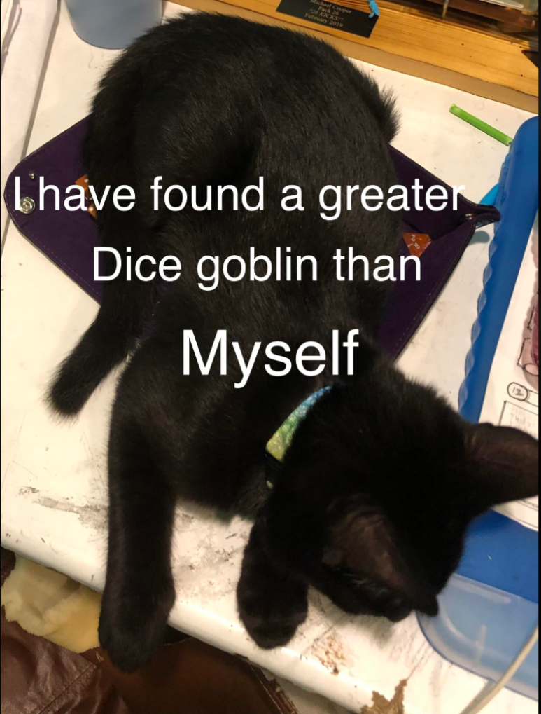 chael Cooper KICKS 2019 Chave found a greater Dice goblin than Myself