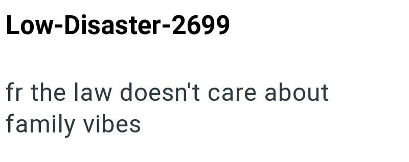 Low-Disaster-2699 fr the law doesn't care about family vibes