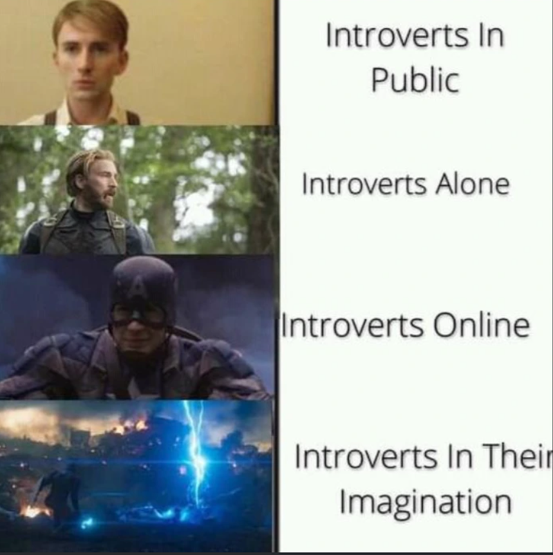 Introverts In Public Introverts Alone Introverts Online Introverts In Their Imagination