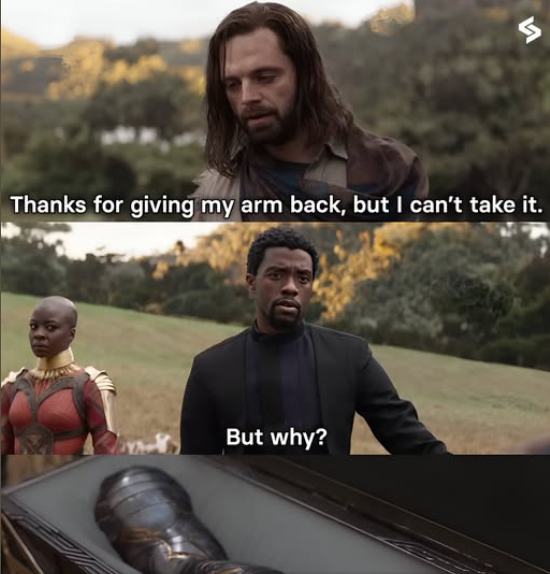 Thanks for giving my arm back, but I can't take it. But why? И