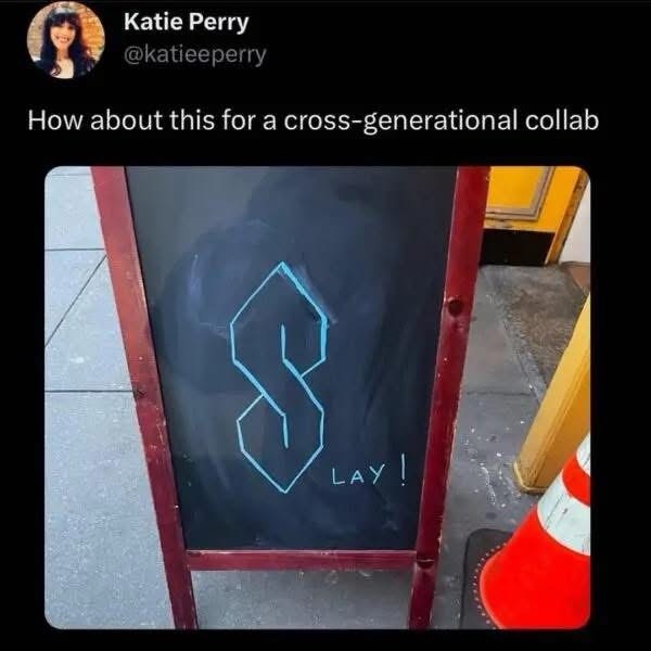 Katie Perry @katieeperry How about this for a cross-generational collab LAY!
