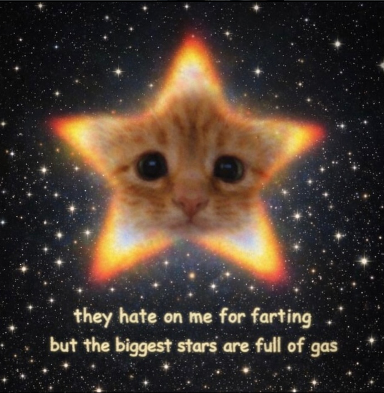 they hate on me for farting but the biggest stars are full of gas