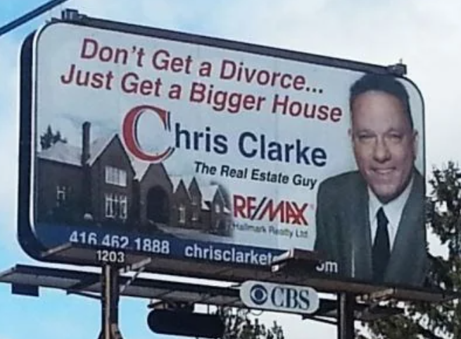 Don't Get a Divorce... Just Get a Bigger House Chris Clarke The Real Estate Guy ARE/MAX Hallmark Reaty Ltd 416 462 1888 chrisclarket 1203 CBS