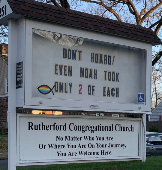 51 SUNCA SERVICE 10.30 AM SUMMER $30 AM REFRAI DON'T HOARD! EVEN NOAH TOOK ONLY 2 OF EACH Rutherford Congregational Church No Matter Who You Are Or Where You Are On Your Journey, You Are Welcome Here.
