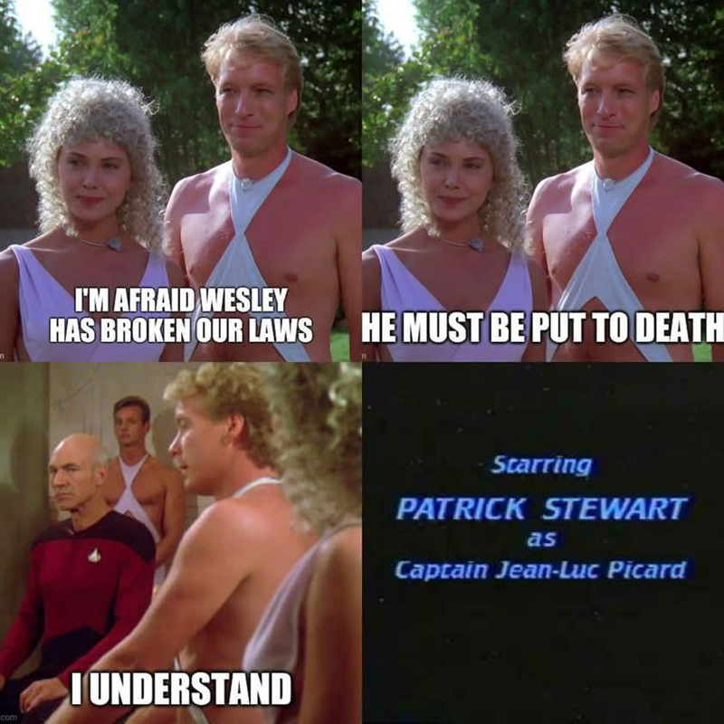 I'M AFRAID WESLEY HAS BROKEN OUR LAWS HE MUST BE PUT TO DEATH I UNDERSTAND com Starring PATRICK STEWART as Captain Jean-Luc Picard