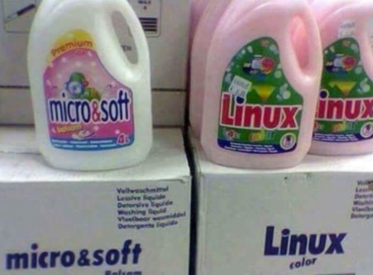 Premium microsoft bolso Linux inux Vellwaschmittel Lessive liquide Detersivo quide Washing Rould Veelbear welddel Detergente liquids micro&soft Linux color