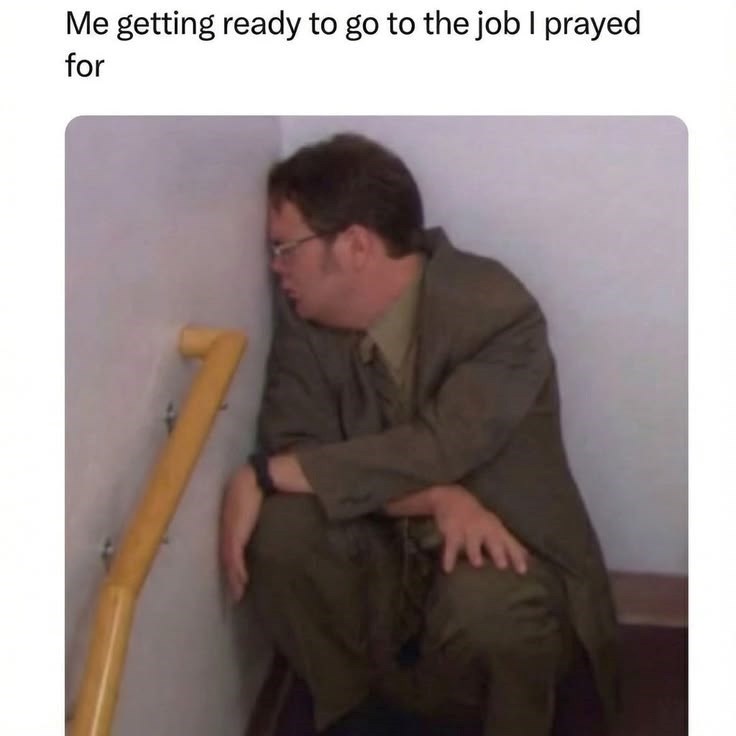 Me getting ready to go to the job I prayed for