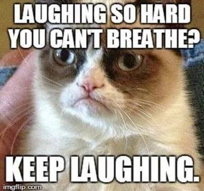 LAUGHING SO HARD YOU CAN'T BREATHE? KEEP LAUGHING. imgflip.com