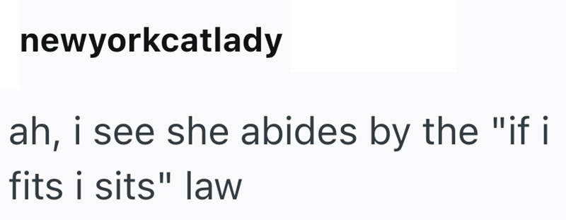 newyorkcatlady ah, i see she abides by the "if i fits i sits" law