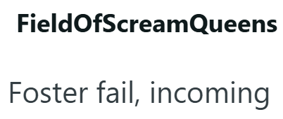 FieldOfScream Queens Foster fail, incoming
