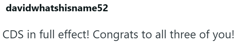 davidwhatshisname52 CDS in full effect! Congrats to all three of you!