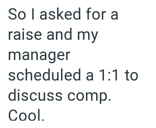 So I asked for a raise and my manager scheduled a 1:1 to discuss comp. Cool.