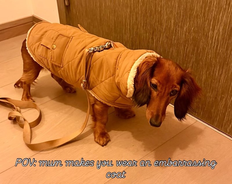 POV: mum makes you wear an embarrassing coat