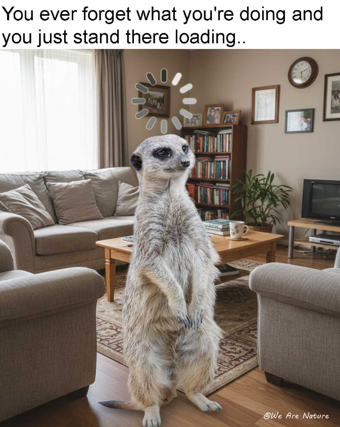 You ever forget what you're doing and you just stand there loading.. @We Are Nature