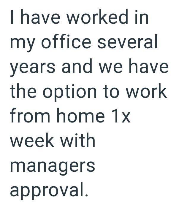 I have worked in my office several years and we have the option to work from home 1x week with managers approval.