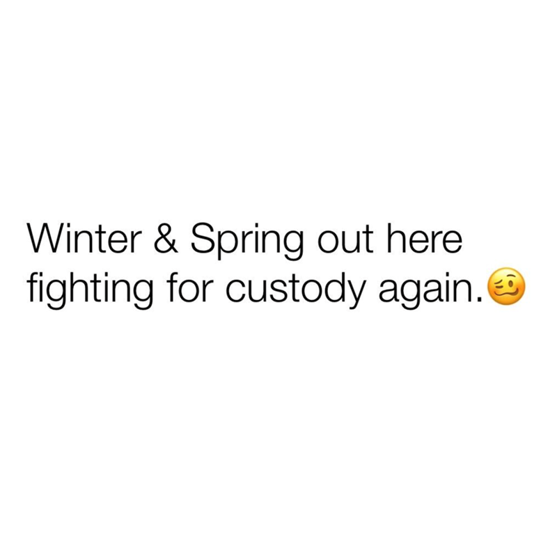 Winter & Spring out here fighting for custody again. e