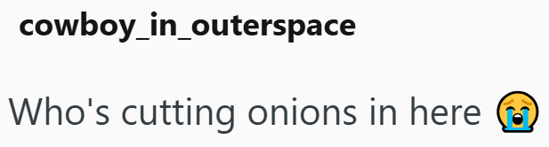 cowboy_in_outerspace Who's cutting onions in here ☑