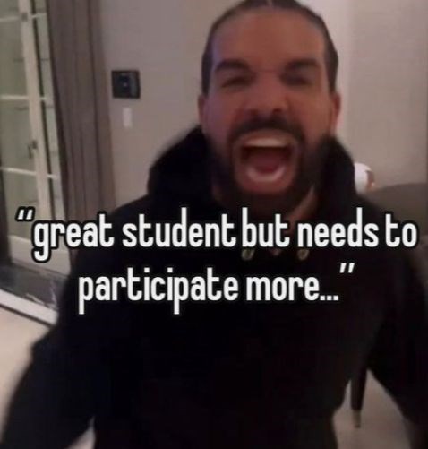 "great student but needs to participate more..."