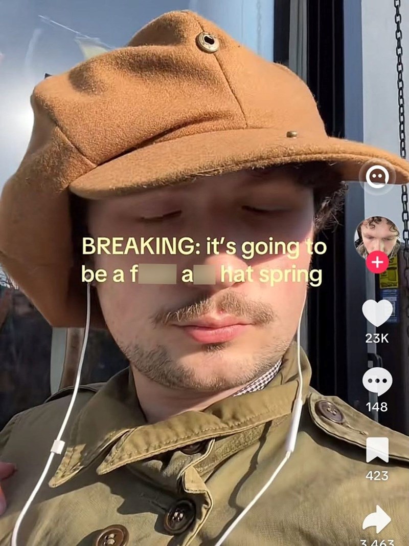 BREAKING: it's going to be a f a hat spring + 23K 148 423 t 3463