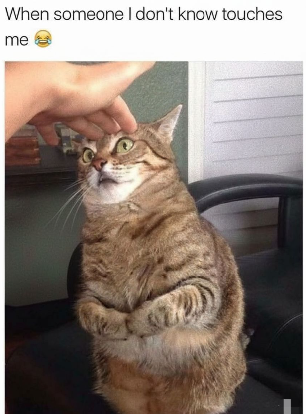 When someone I don't know touches me