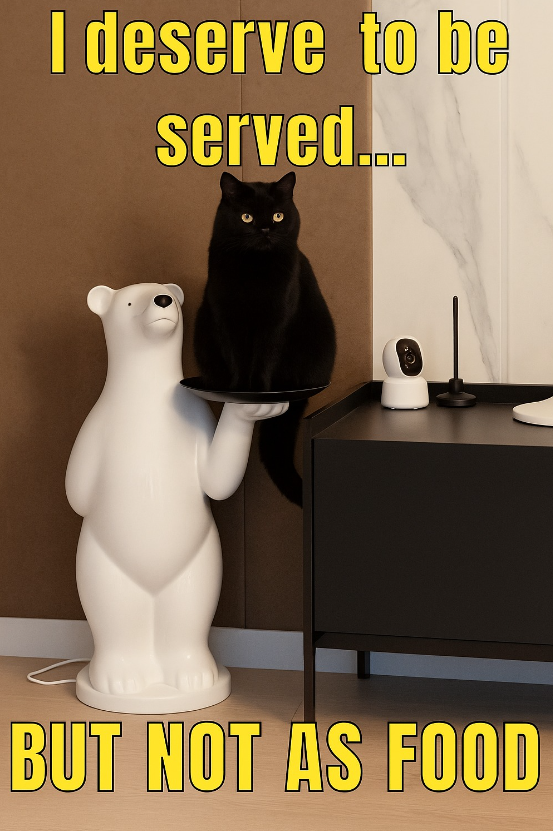 I deserve to be served... BUT NOT AS FOOD