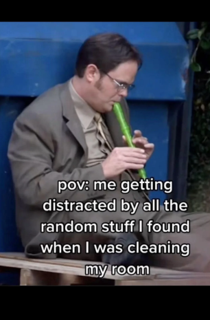 pov: me getting distracted by all the random stuff I found when I was cleaning my room