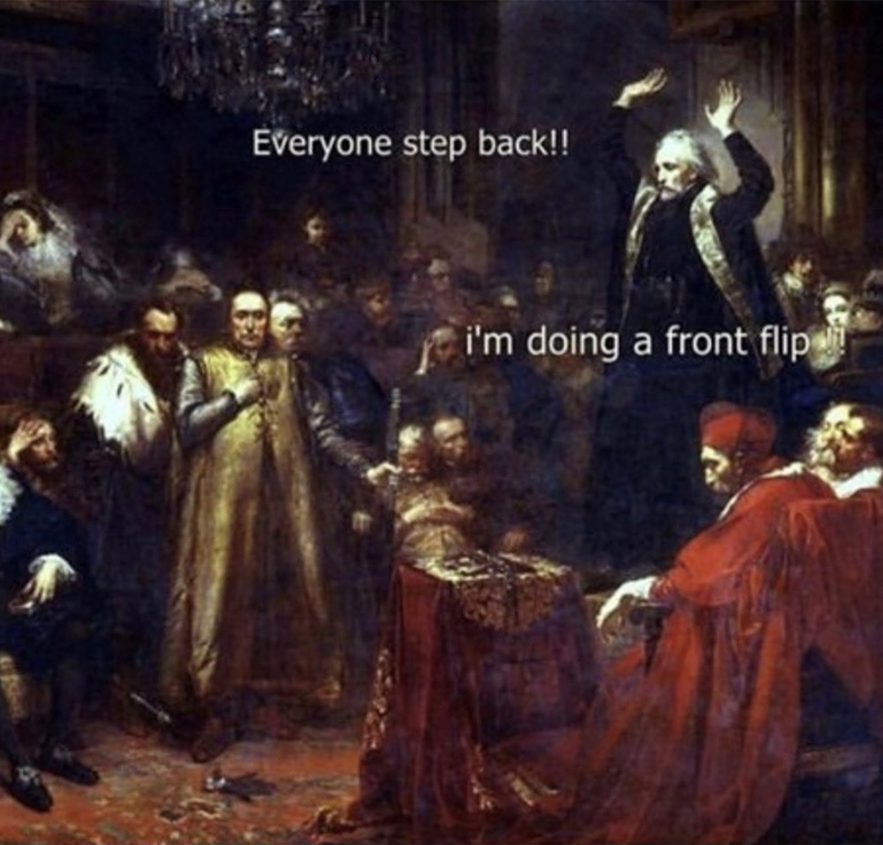 Everyone step back!! i'm doing a front flip