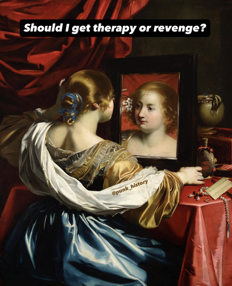 Should I get therapy or revenge? @punk_history