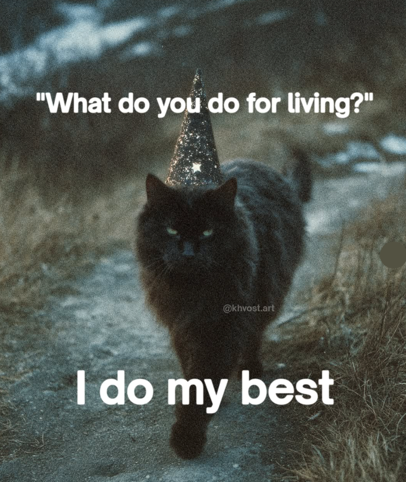 "What do you do for living?" @khvost.art I do my best