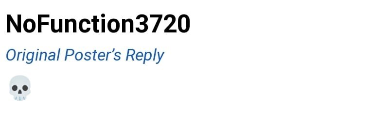 NoFunction3720 Original Poster's Reply