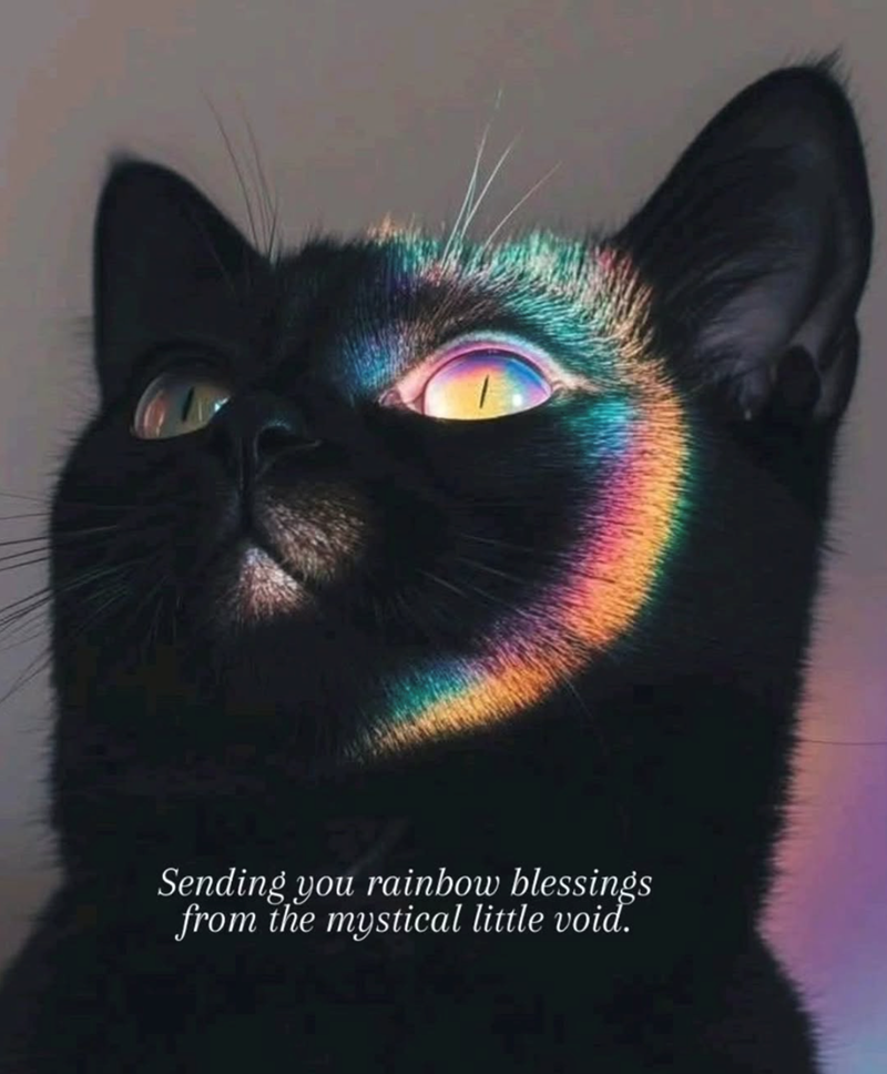 Sending you rainbow blessings from the mystical little void.