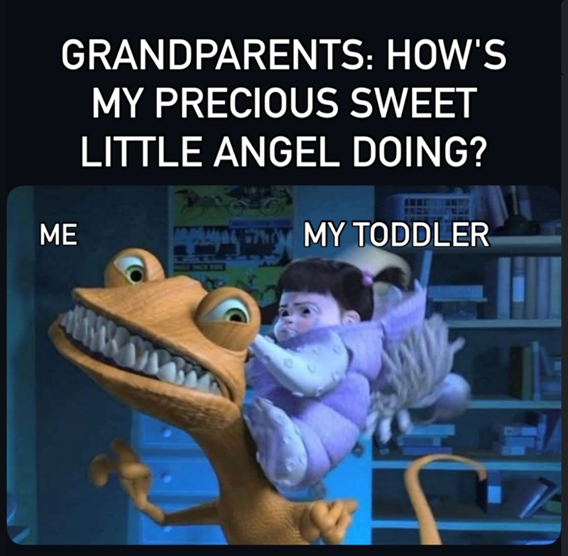 GRANDPARENTS: HOW'S ME MY PRECIOUS SWEET LITTLE ANGEL DOING? THY MY TODDLER