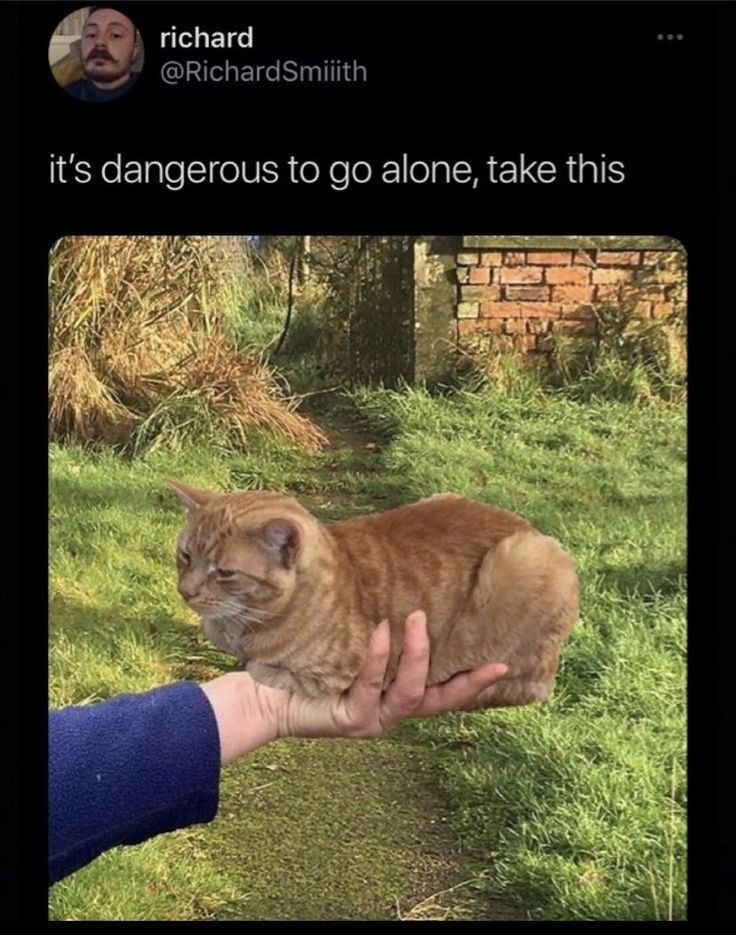 richard @RichardSmiiith it's dangerous to go alone, take this