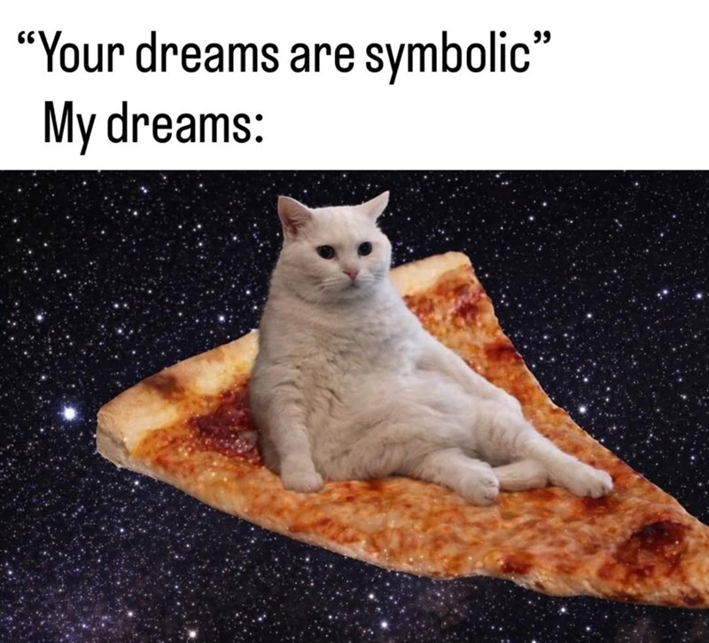 "Your dreams are symbolic" My dreams: