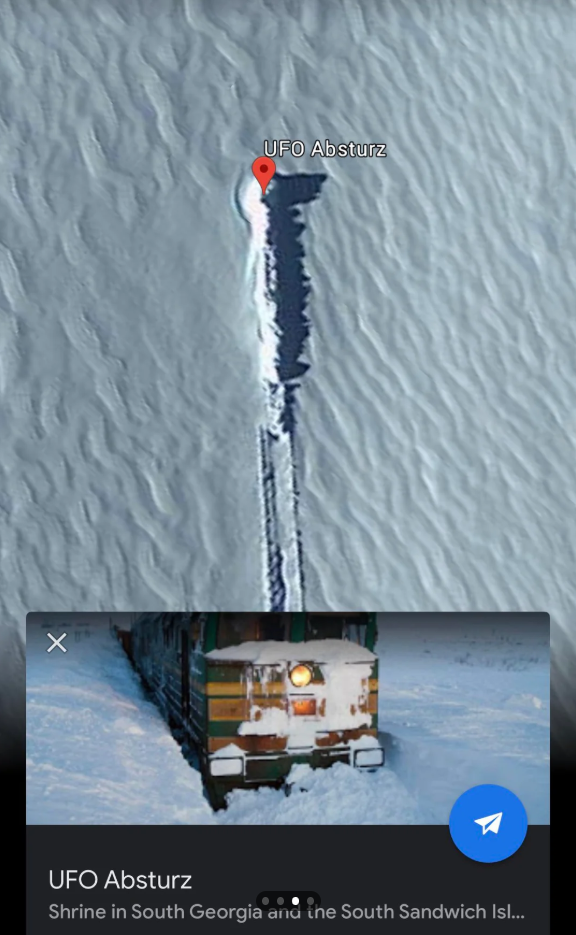 UFO Absturz UFO Absturz Shrine in South Georgia and the South Sandwich Isl...