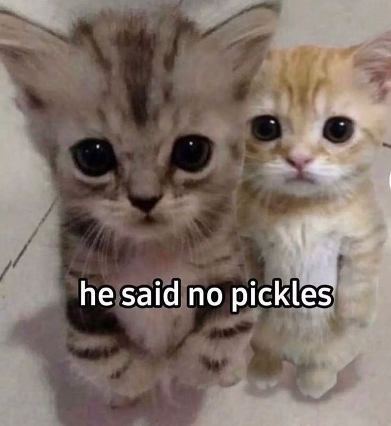 he said no pickles