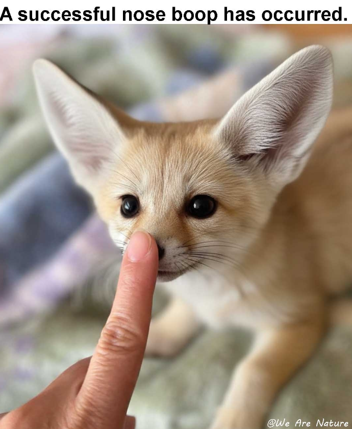 A successful nose boop has occurred. @We Are Nature