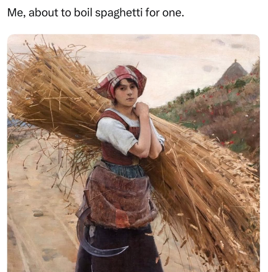 Me, about to boil spaghetti for one.