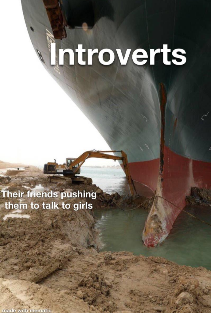 Introverts Their friends pushing them to talk to girls made with mematic