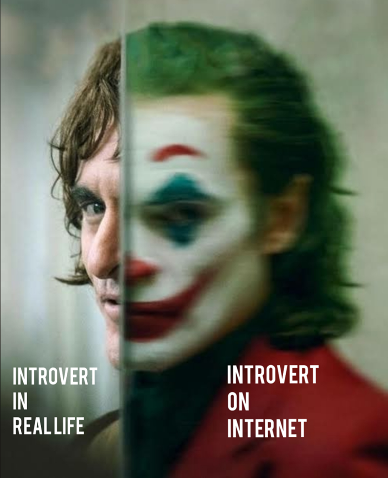 INTROVERT IN ON REALLIFE INTROVERT INTERNET