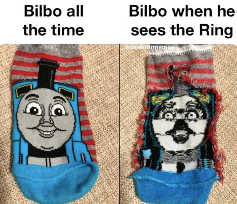 Bilbo all the time Bilbo when he sees the Ring danklotrmemes