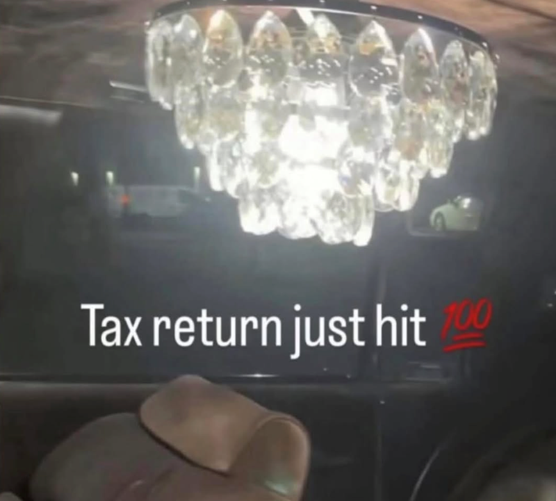 Tax return just hit 100