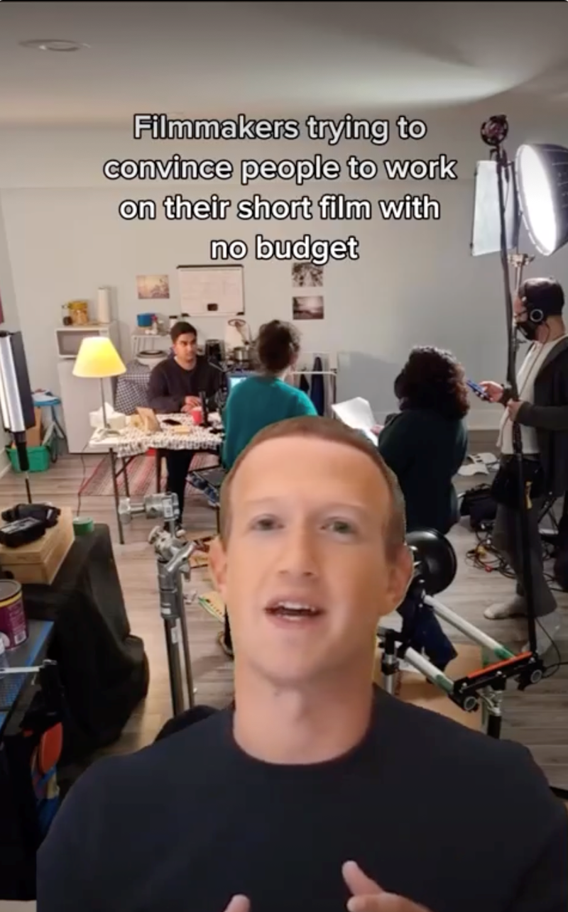 Filmmakers trying to convince people to work on their short film with no budget