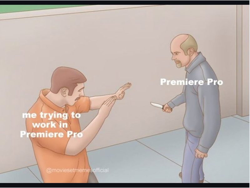 me trying to work in Premiere Pro @moviesetmemesofficial Premiere Pro