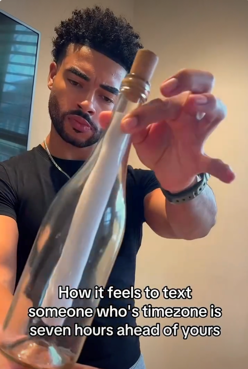 How it feels to text someone who's timezone is seven hours ahead of yours