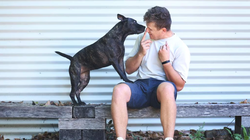 Paul Conyngham and his dog Rosie