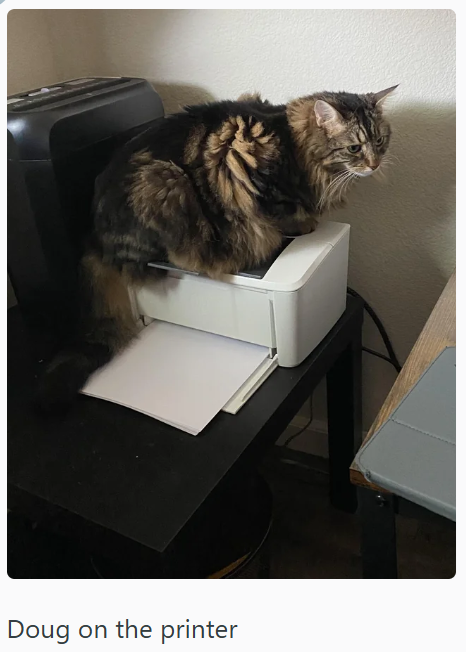 Doug on the printer