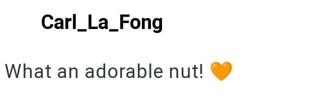 Carl_La_Fong What an adorable nut!